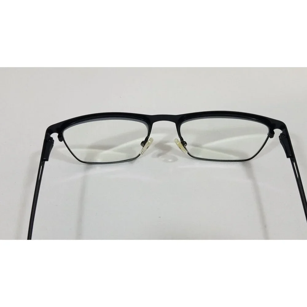 Black Metal Eyeglass Frames With Tortoise Temple Tips 51/17-141 C1